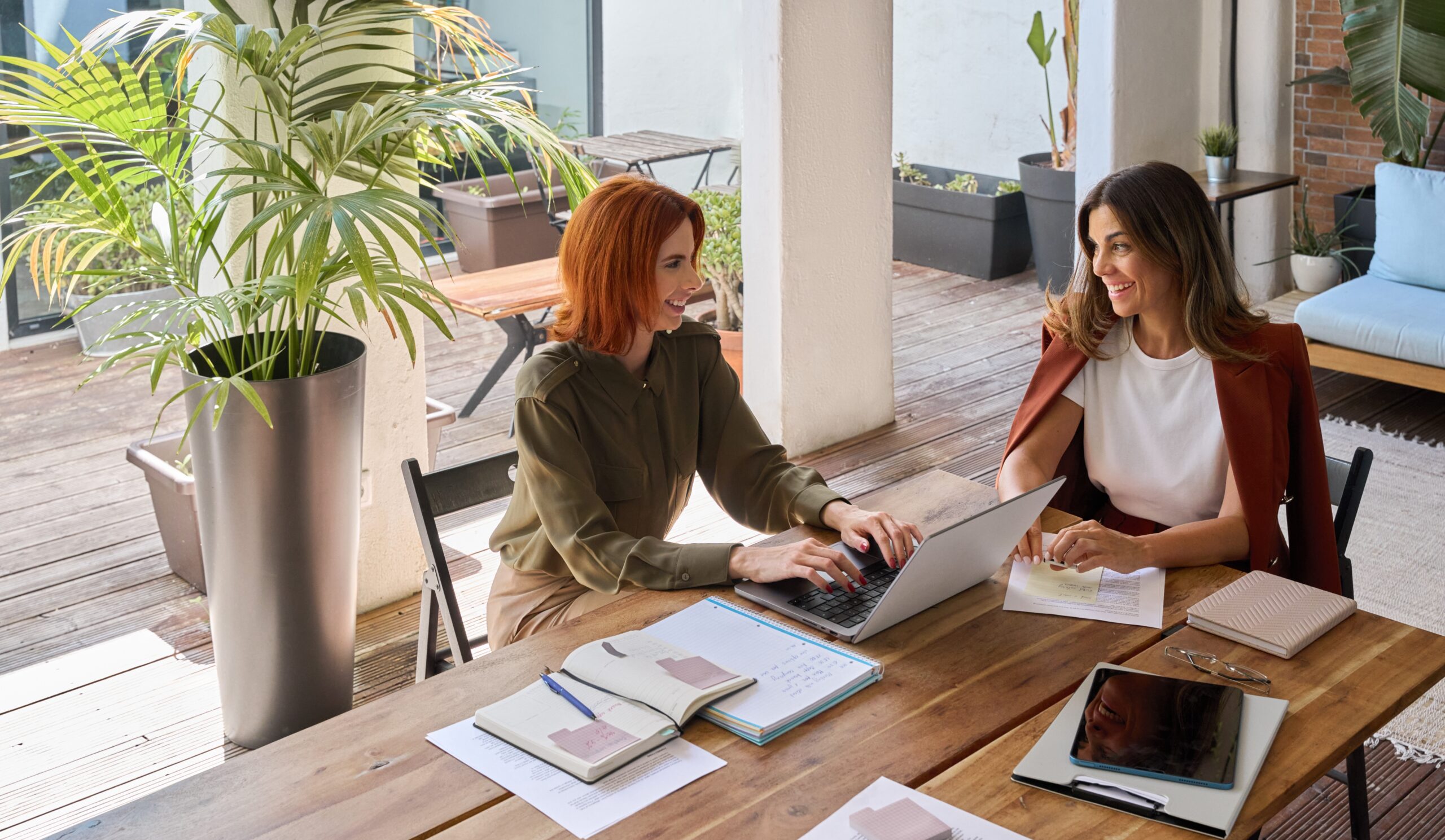 woman talking to her mentor